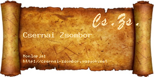 Csernai Zsombor névjegykártya