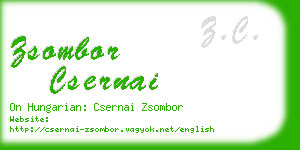 zsombor csernai business card